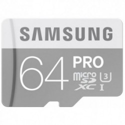 Card memorie SAMSUNG MicroSDXC Pro 64GB Clasa 10 UHS-I (Adaptor SD)