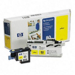 Cap Imprimare & Cleaner Yellow Nr.80 C4823A Original Hp Designjet 1050